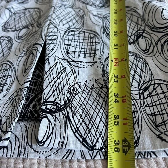 Pamela Milano Dress Women XS Geometric Beige Black Fit & Flare Made in Italy EUC - Picture 13 of 14